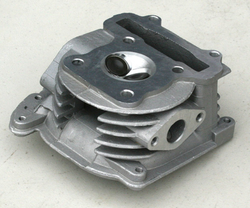 GY6 50cc Cylinder Head with Valves Setup (EGR Style, 69mm Valve)